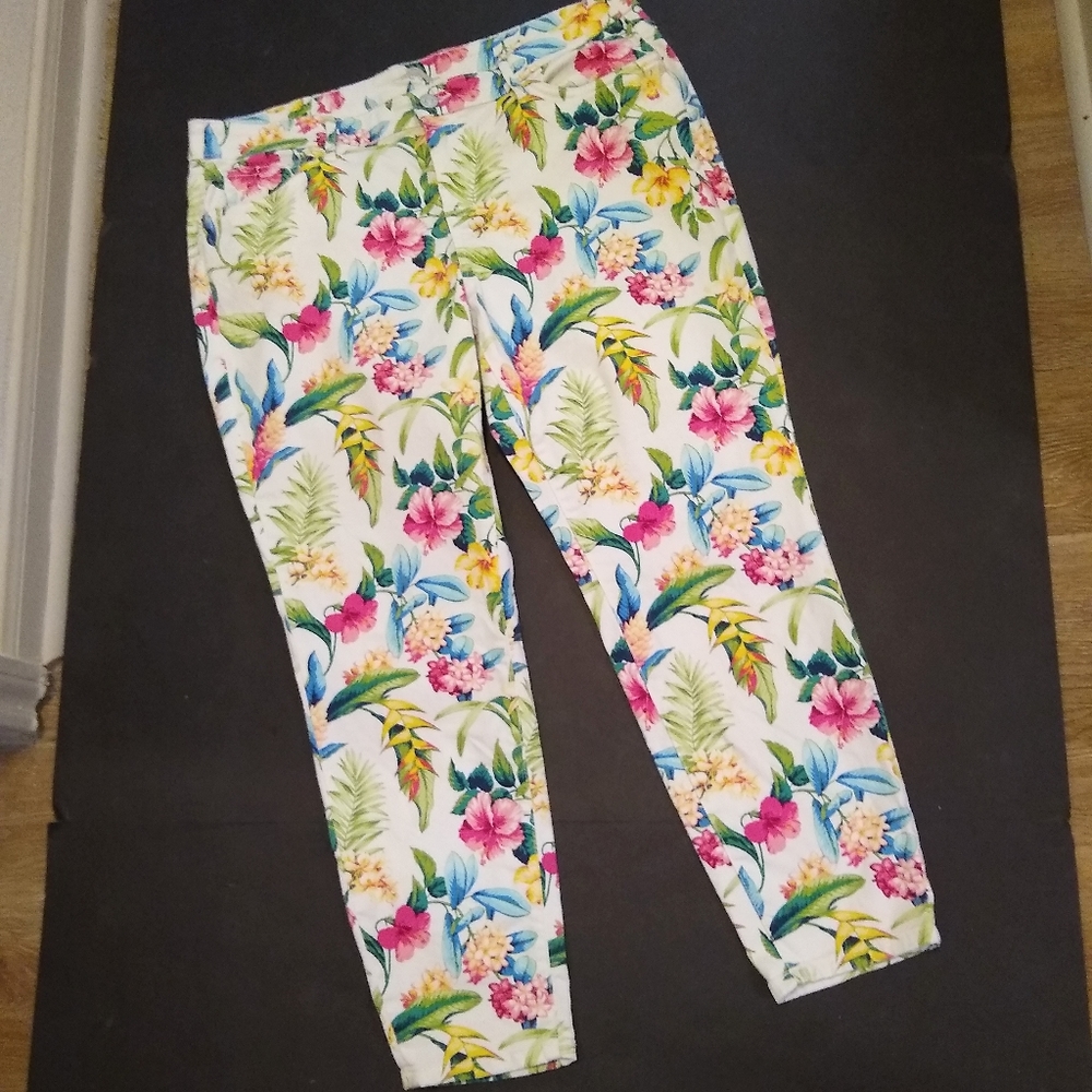 Tommy Bahama Floral Ankle Jeans - Multicolor